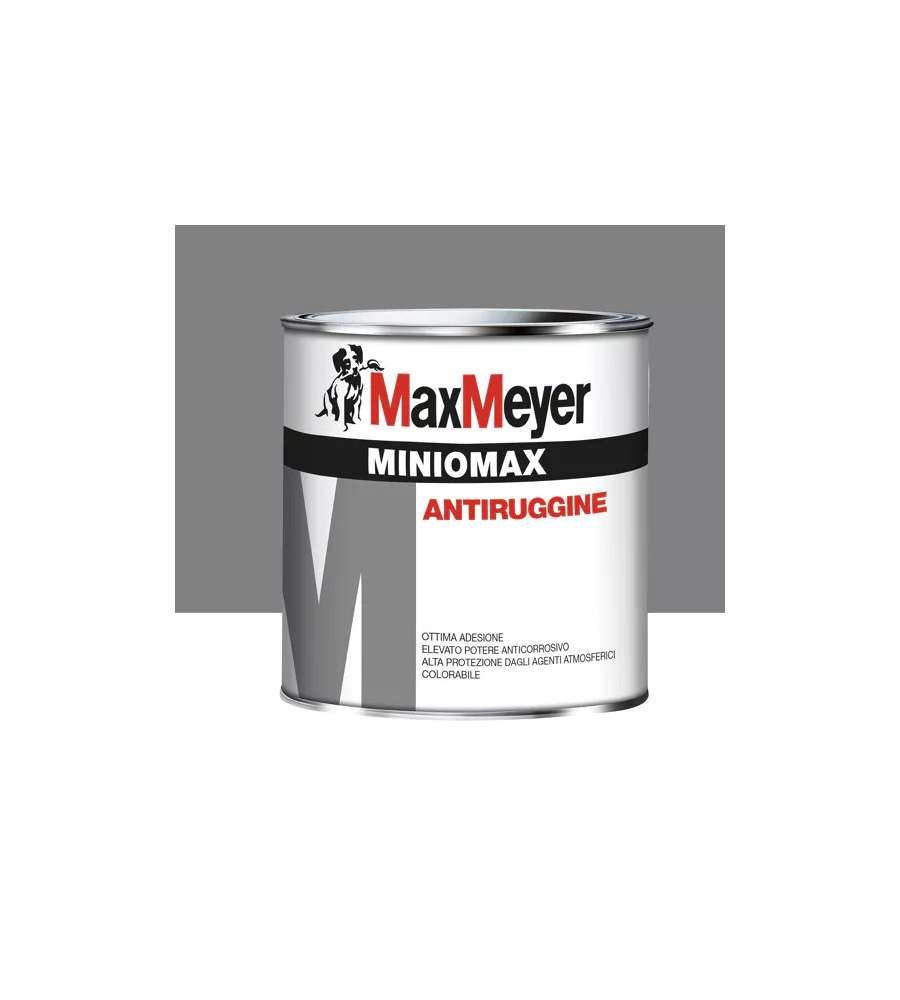 MaxMeyer Antiruggine Miniomax Grigio 0,5L - Alta resistenza