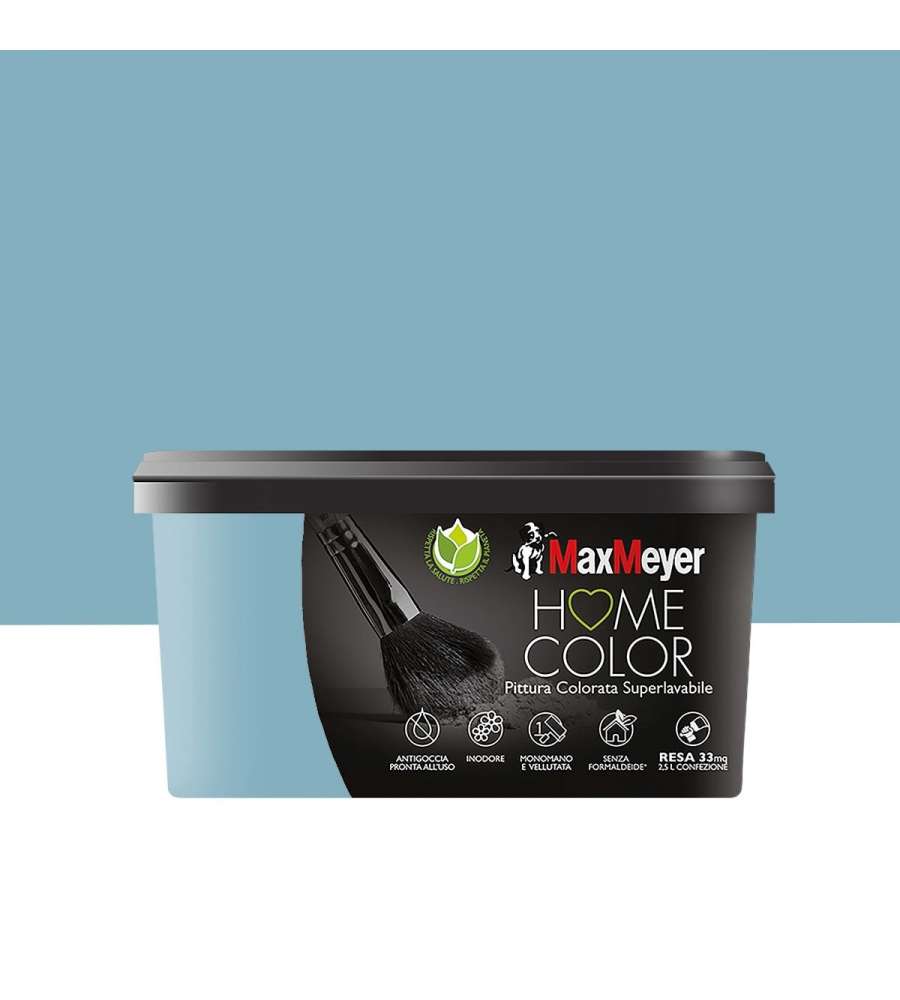 Max Meyer Idropittura Home Color Lake 2.5 L - Superlavabile e Resistente