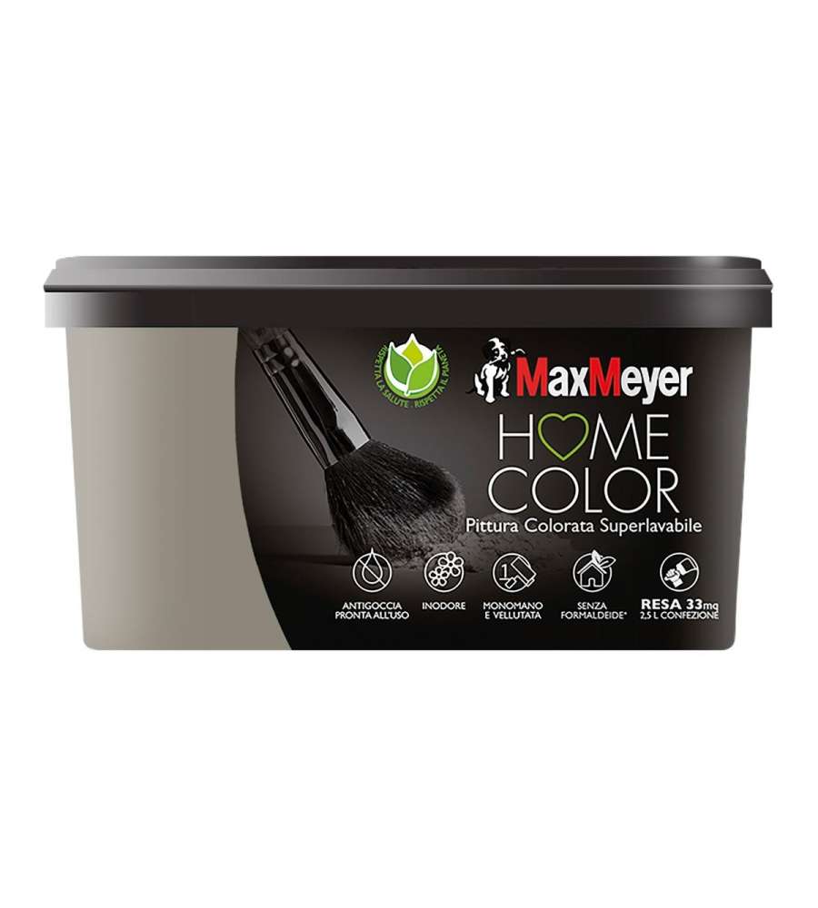 Max Meyer Idropittura Superlavabile Home Color Brughiera 2.5 L - Finitura Vellutata