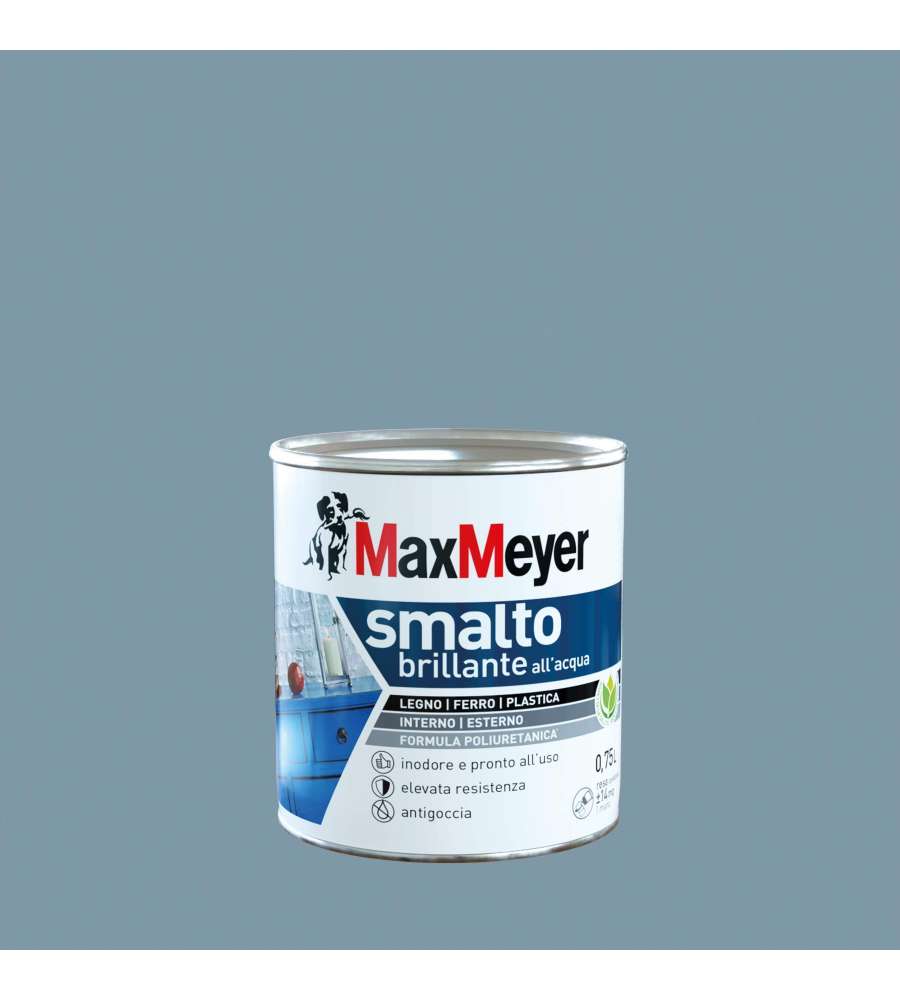 MaxMeyer Smalto Poliuretanico Brillante all'Acqua - Denim - 0,75 l