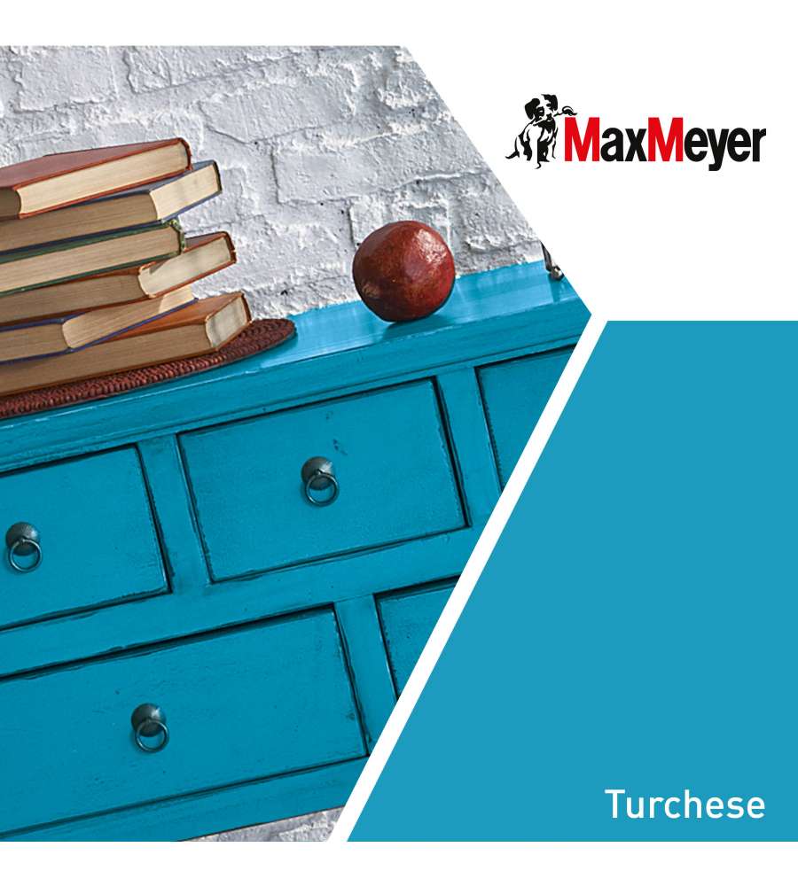 MaxMeyer Smalto Satinato all'acqua Poliuretanico Turchese 0,75 l