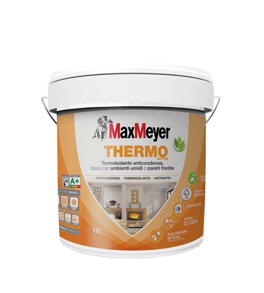 Max Meyer Pittura Thermo Active Termica A+ 10L Antimuffa Termoisolante Anticondensa