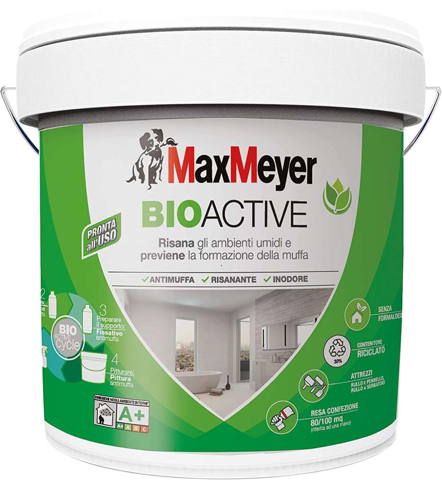 MaxMeyer Pittura Antimuffa Bioactive - Bianco - 10L