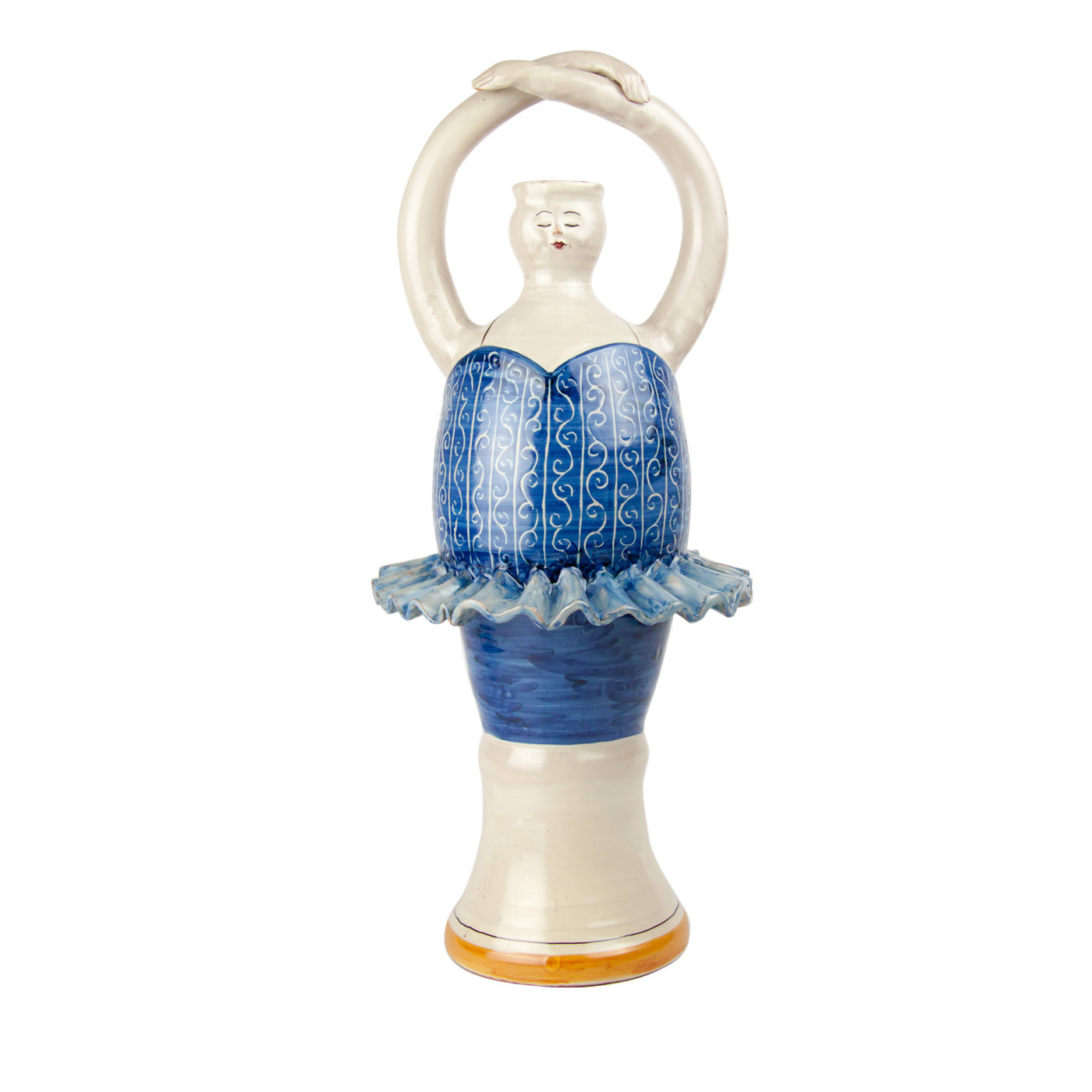 Vaso in ceramica blu Ballerina