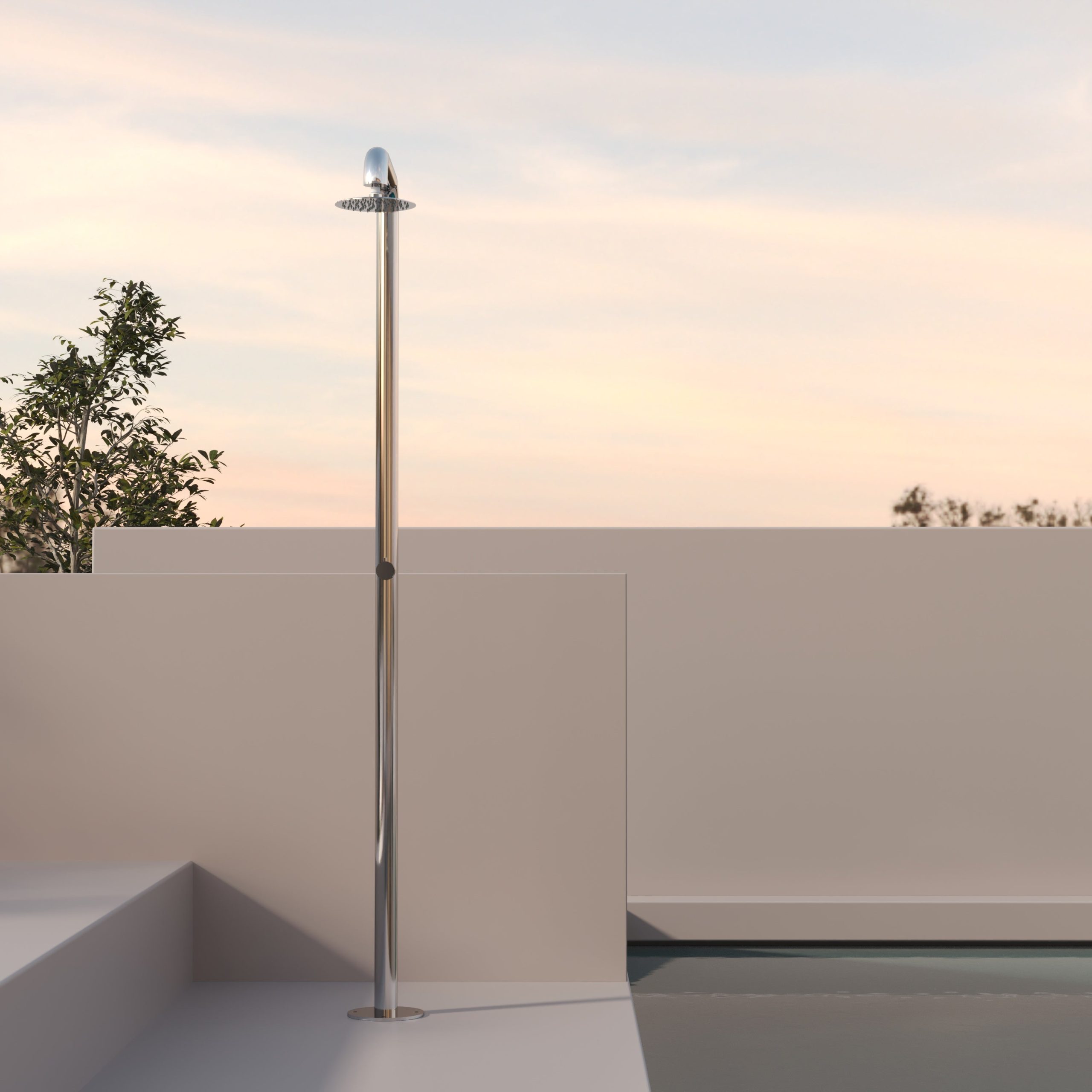 Colonna Doccia Per Esterno in Acciaio Inox - Alba