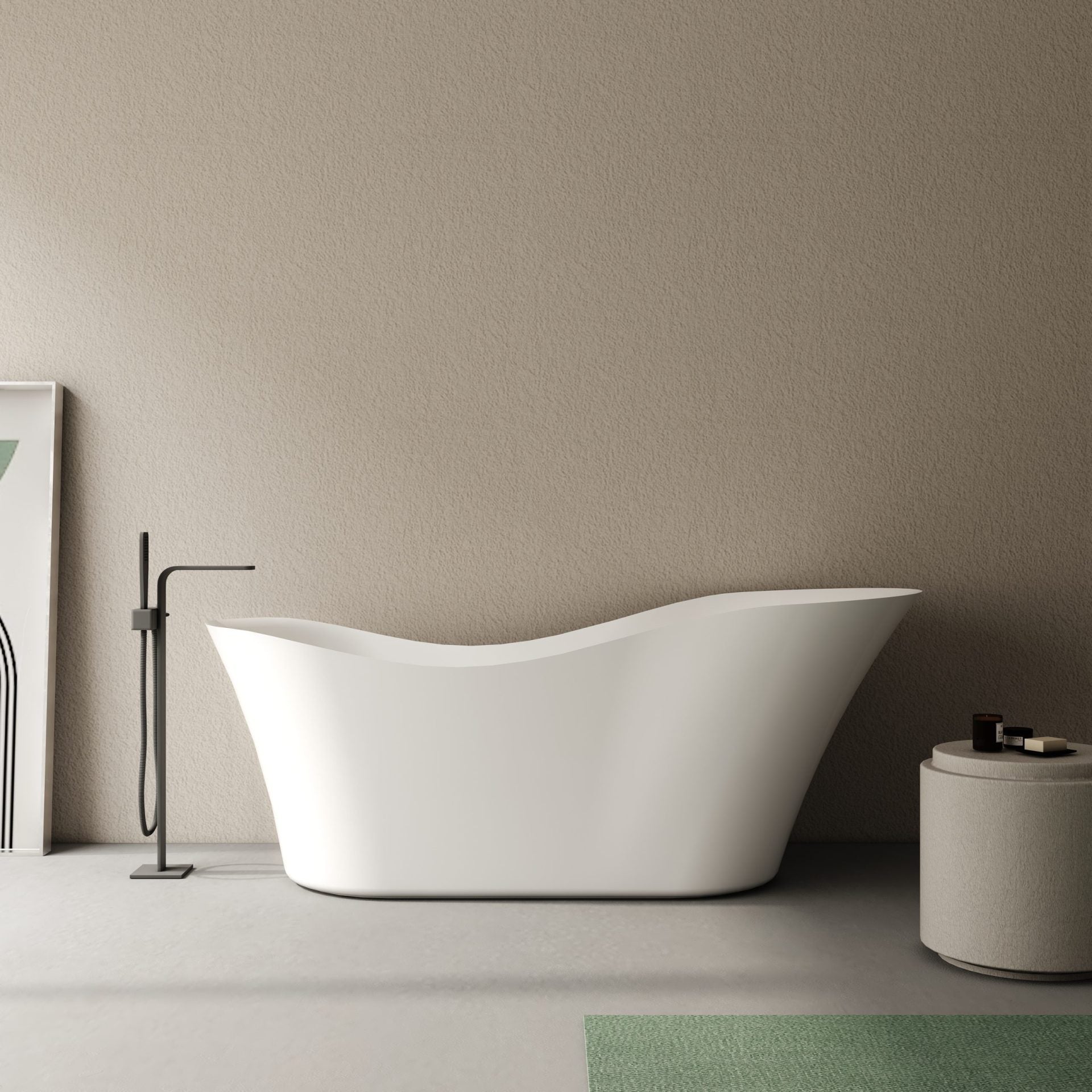 Vasca da bagno Freestanding in Acrilico Bianco Opaco - Autentica