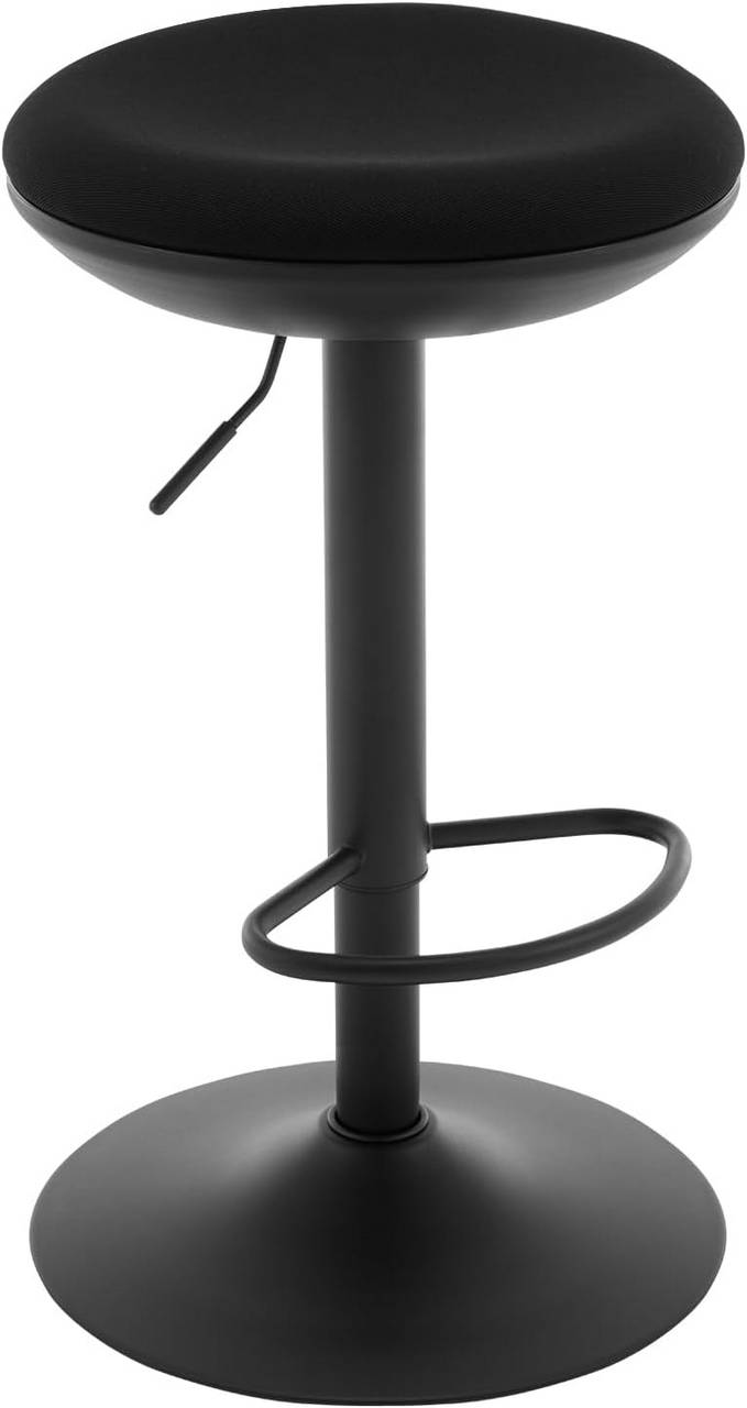 WOLTUSgabello da Bar, Girevole Regolabile in Altezza, con Poggiapiedi Struttura in Metallo, Tessuto a Rete