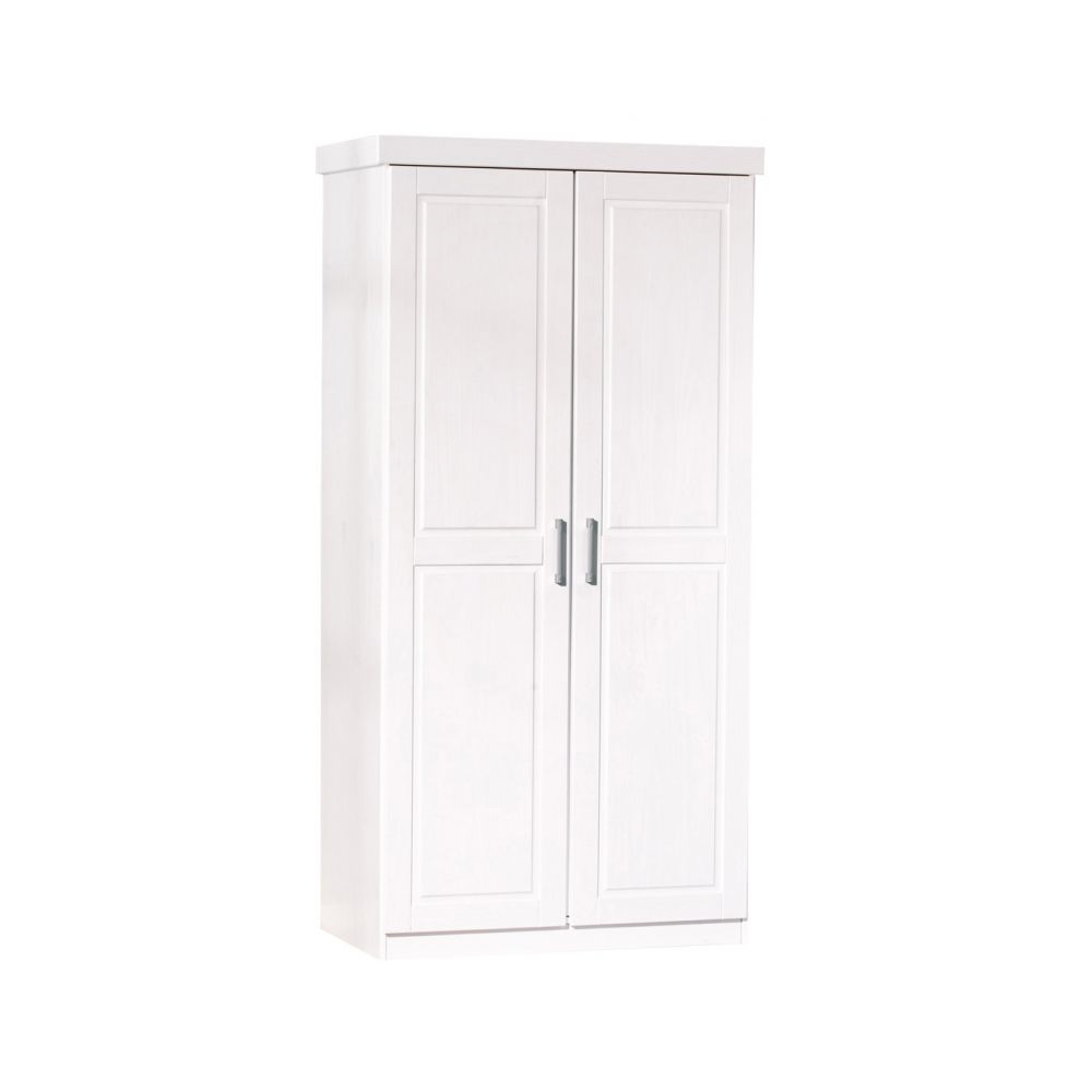 Armadio a 2 ante in legno massello - Bianco