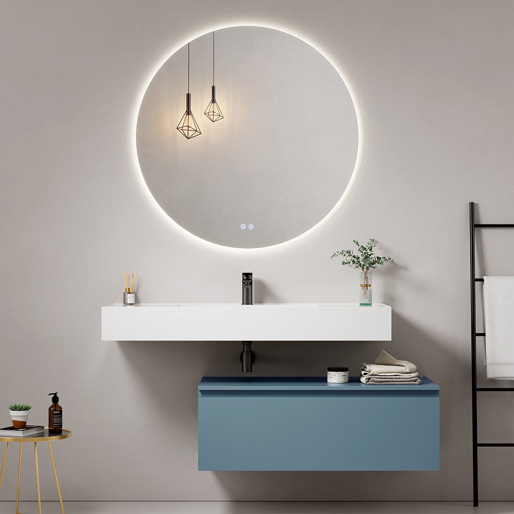 Cassettone sospeso 60 cm Blu Avio - Fiji Paint