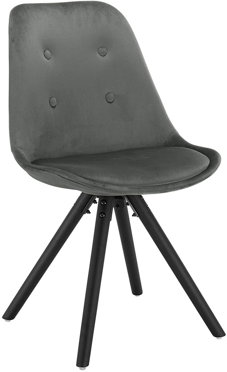 WOLTU1 Sedia da Pranzo, Seduta in Velluto, Sedia da Cucina, Struttura in Legno