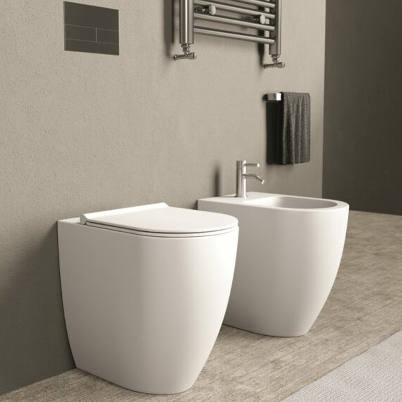 Coppia Sanitari Filomuro Form H50 Bianco Lucido Coprivaso Slim - Alice