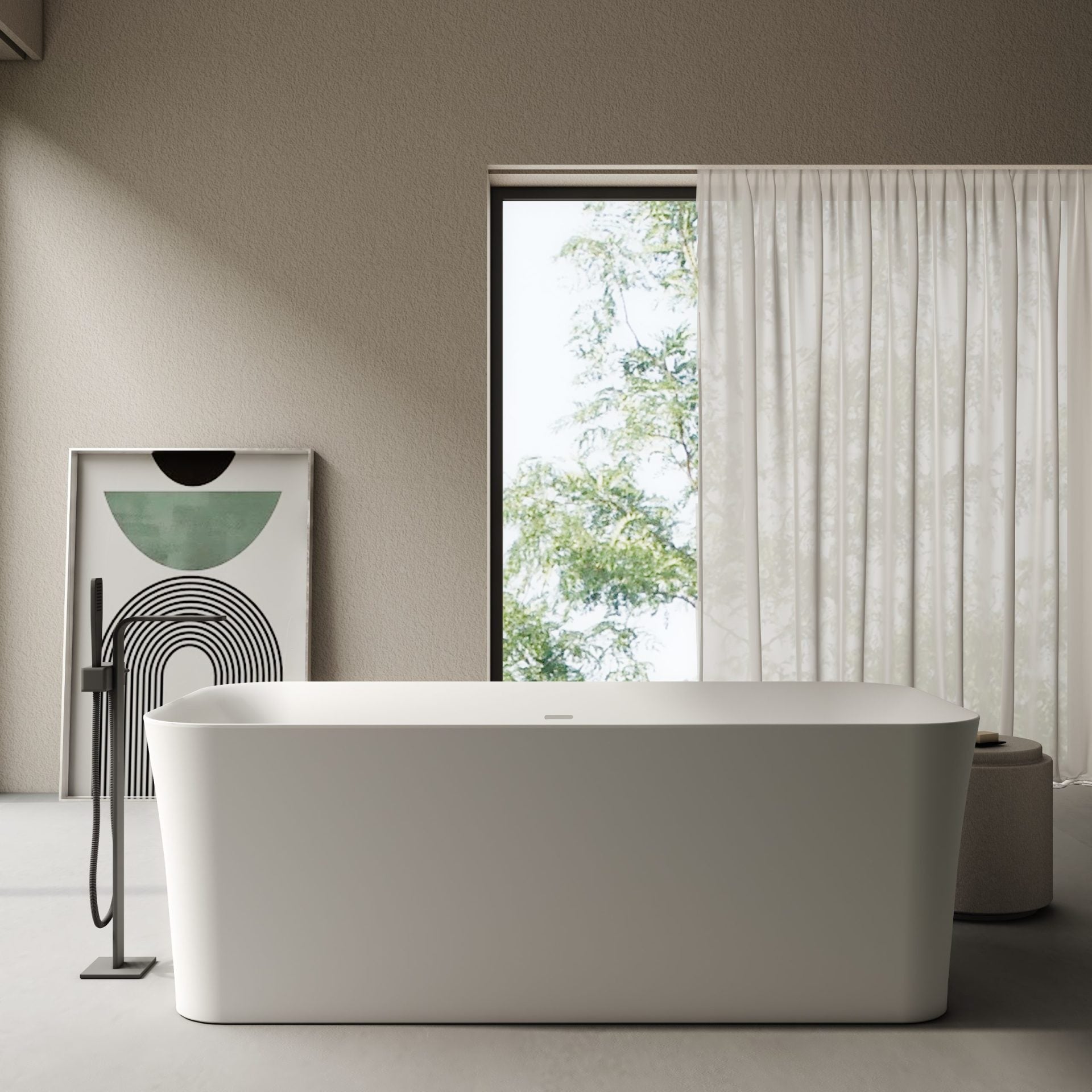 Vasca da bagno Freestanding in Acrilico Bianco Opaco - Forte