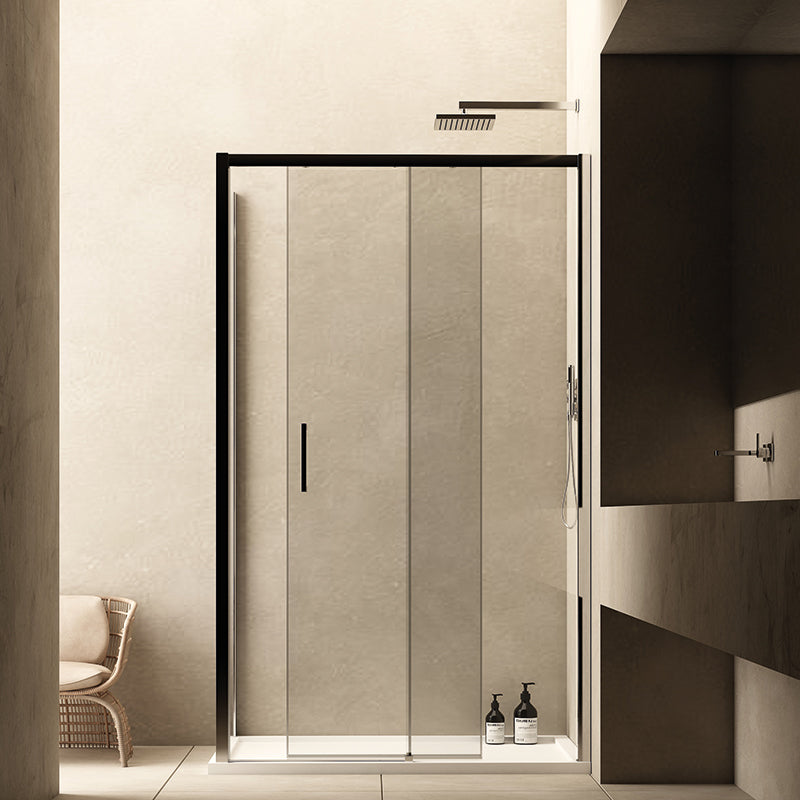 Porta Doccia 110 cm Scorrevole Vetro Trasparente e Profilo Cromo - Rest