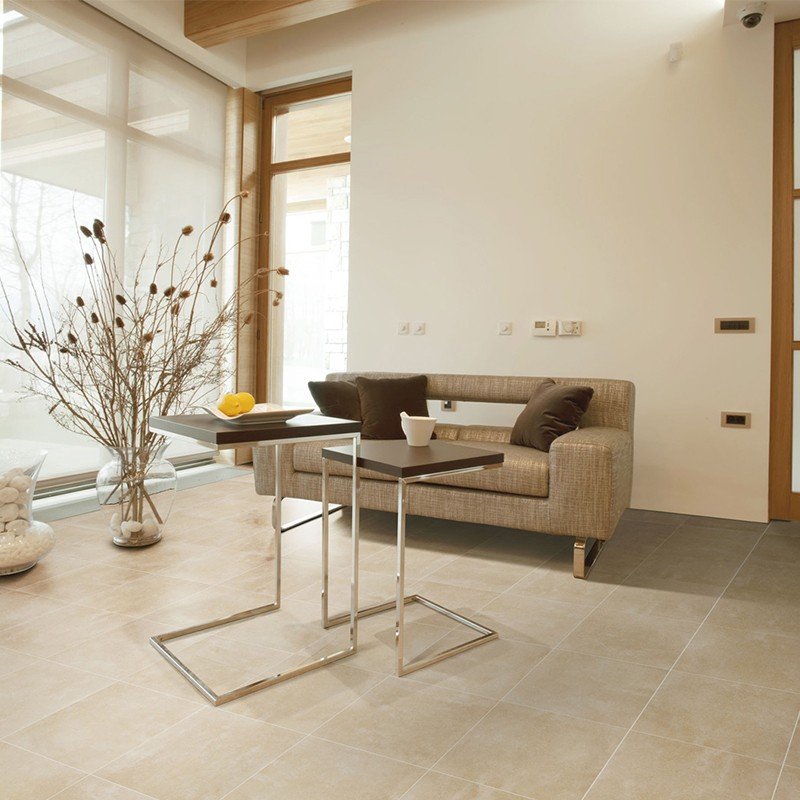 Gres Porcellanato Effetto Cemento Naturale 60x60 Beige Tribeca - Scelta Mista - Sintesi