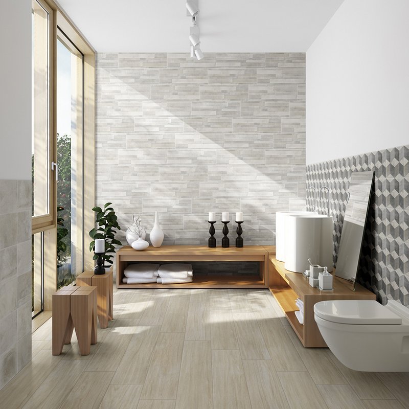 Gres Porcellanato Effetto Legno Naturale 20x80 Bianco Melodie - Sintesi