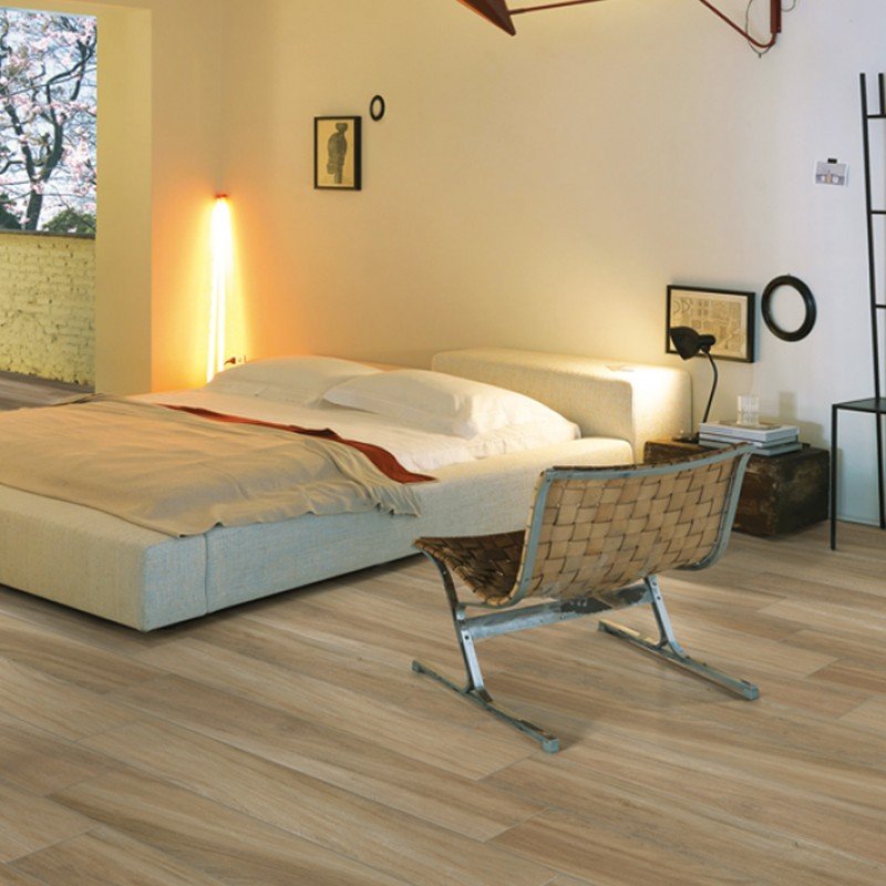 Gres Porcellanato Effetto Legno Naturale 20x80 Miele Savage - Abitare