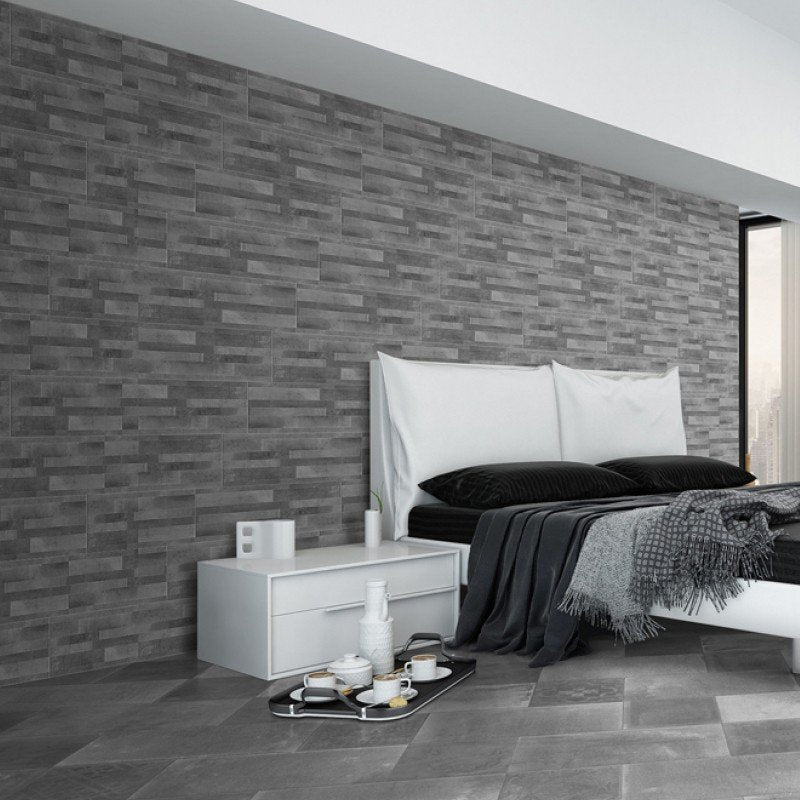 Gres Porcellanato Effetto Muretto Naturale 20x60 Grigio Atelier - Sintesi
