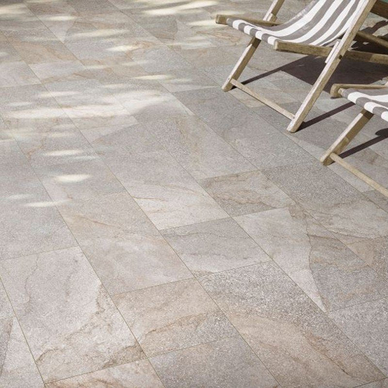 Gres Porcellanato Effetto Pietra 20x20 Grip Beige Alpi - Sintesi