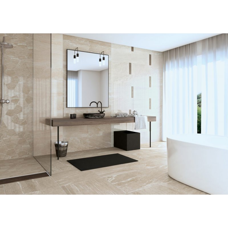 Gres Porcellanato Effetto Pietra Naturale 30x60 Beige Vals - Herberia