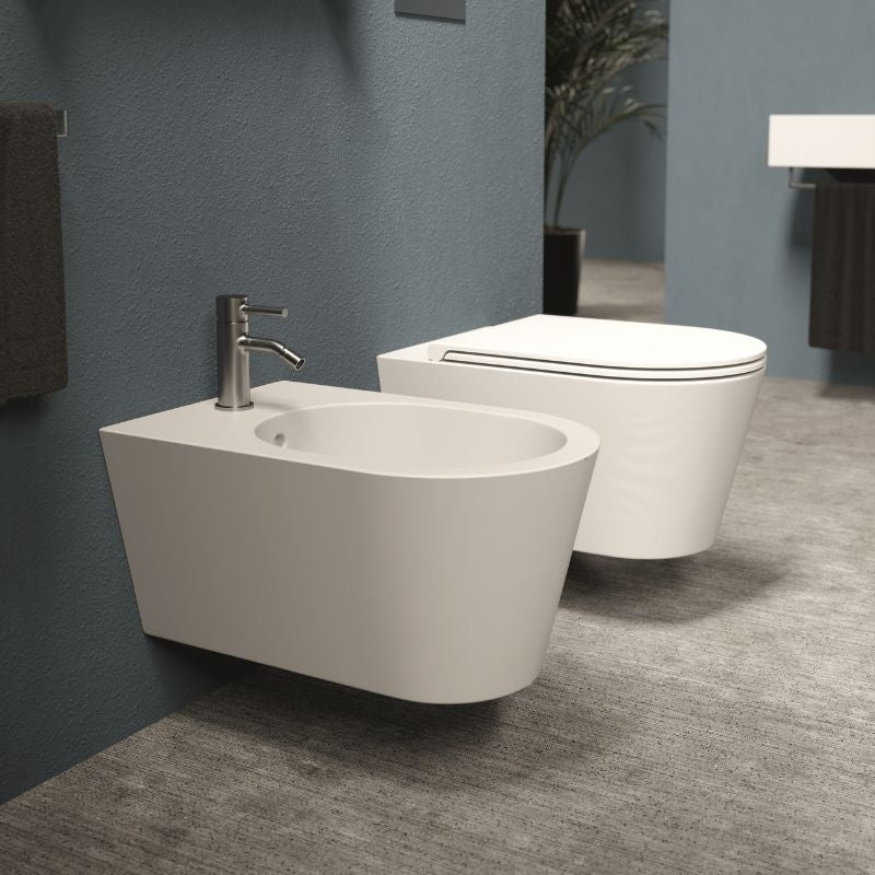 Vaso Sospeso Hide Round Bianco Lucido Senza Coprivaso - Alice