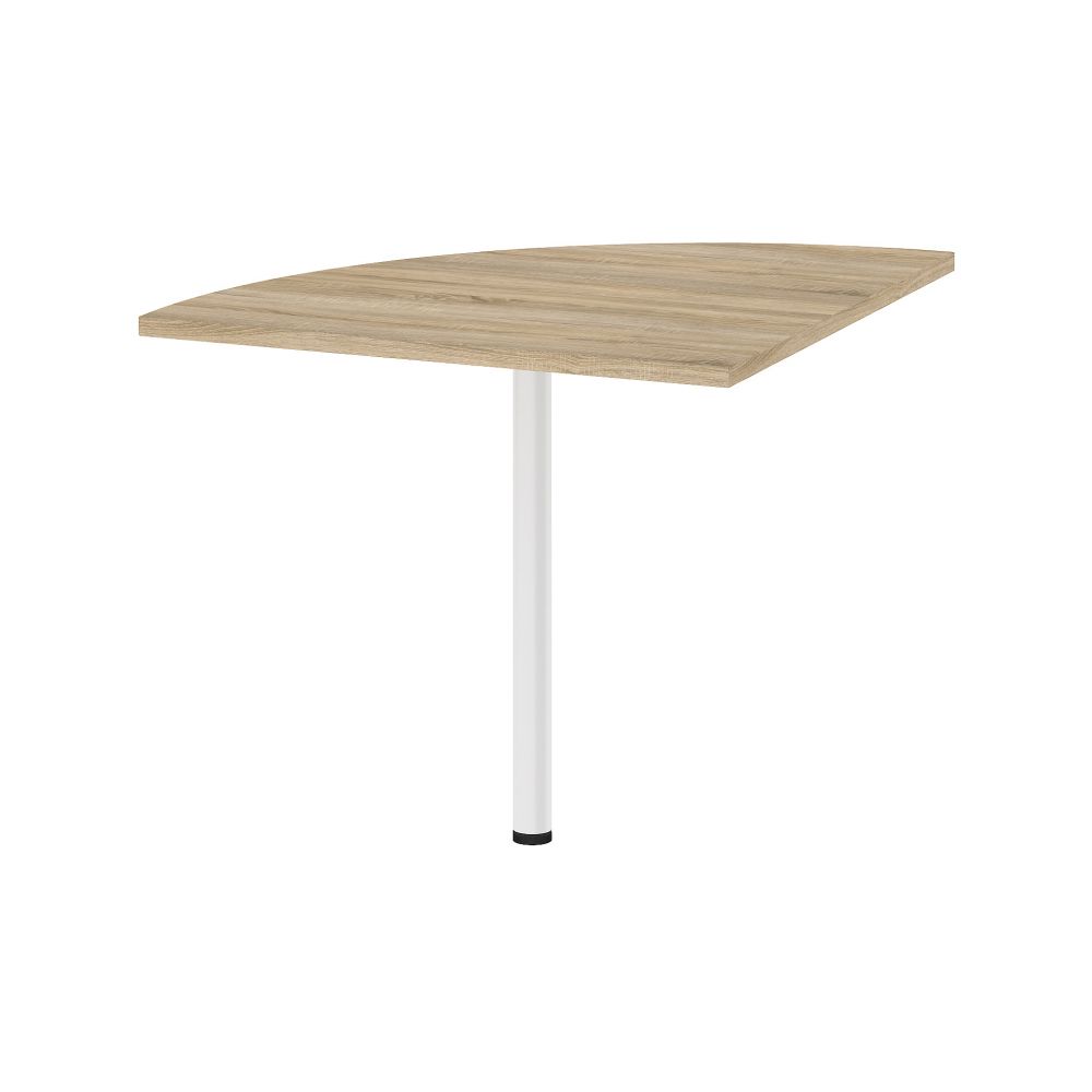 Angolo per scrivania linea Prima 80x80x74h cm - Bianco/Quercia