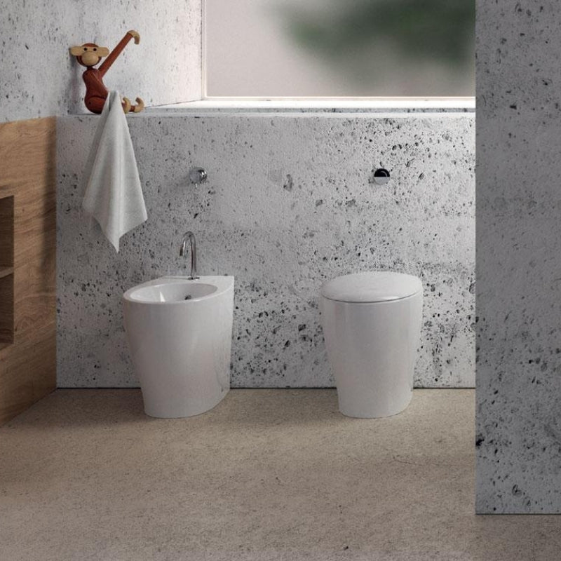 Coppia Sanitari Filomuro Bianco Lucido Mascalzone - Domus Falerii