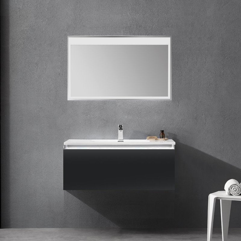 Mobile Bagno Santiago 100 cm Black - MedaHome