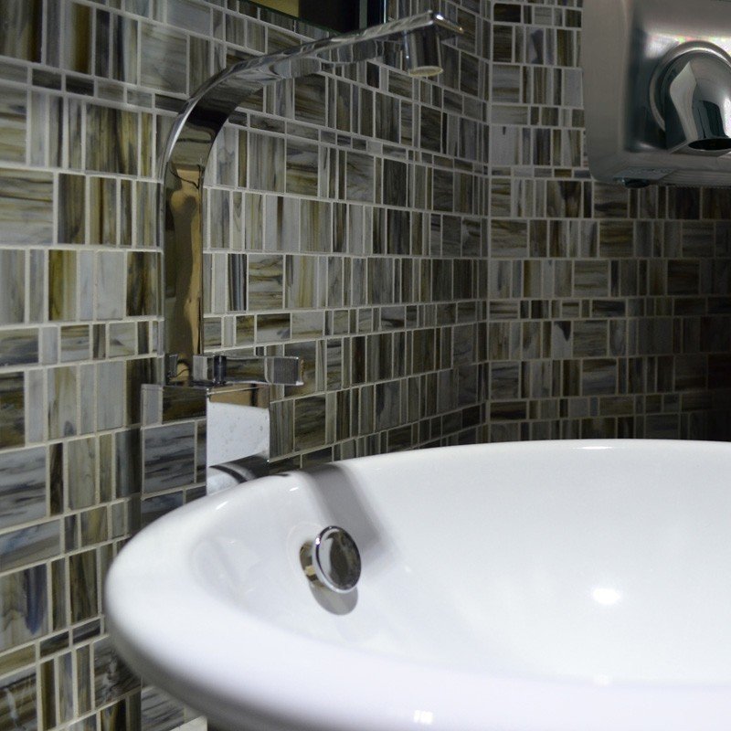 Mosaico in Pasta di Vetro 26.4x31 Multicolor City Lucido - MedaHome