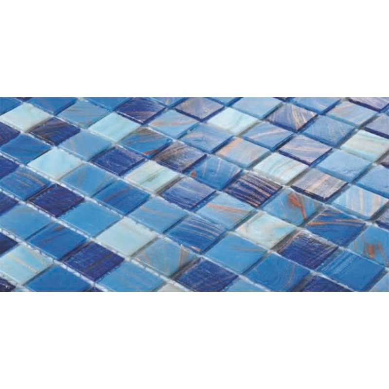 Mosaico in Pasta di Vetro 32.7x32.7 Multicolor Miscela Armoniosa Lucido - MedaHome