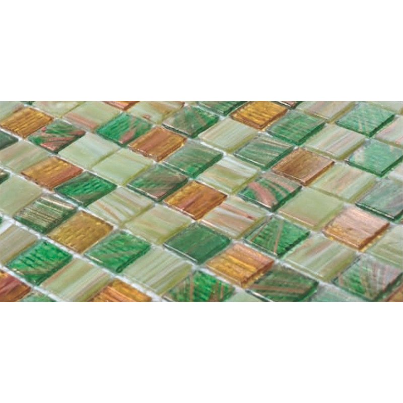 Mosaico in Pasta di Vetro 32.7x32.7 Multicolor Miscela Fantastica Lucido - MedaHome