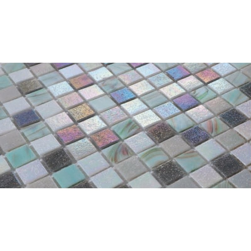 Mosaico in Pasta di Vetro 32.7x32.7 Multicolor Miscela Mistica Lucido - MedaHome