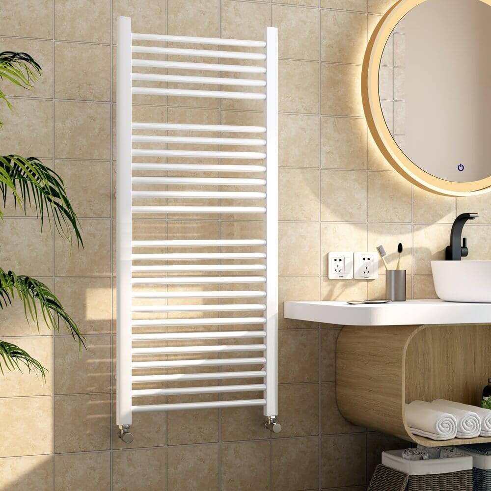 Radiatore Scaldasalviette Elettrico Bianco Lucido 1230x500 - Meda