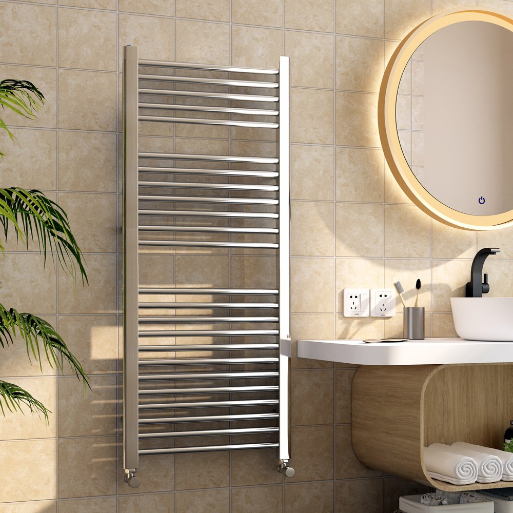 Radiatore Scaldasalviette Cromo Lucido 1230x500 - Meda