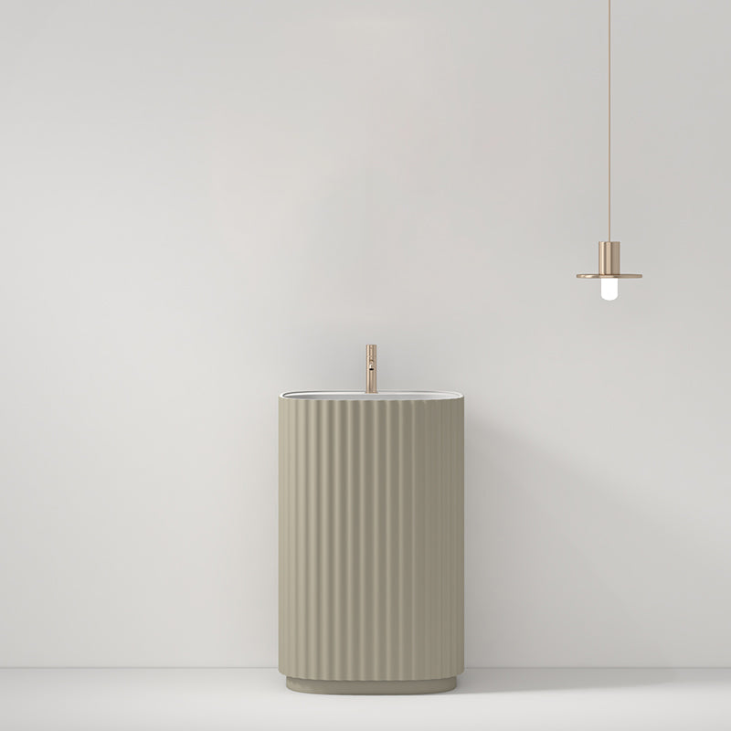 Lavabo Freestanding Reid 50 cm Tortora Senza Specchio - Meda