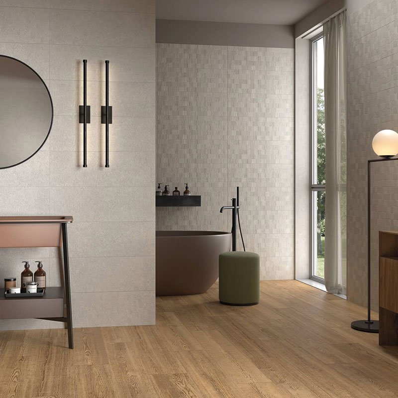 Rivestimento in Ceramica Effetto Muretto 25x75 Muretto Grigio Luce - DUE G