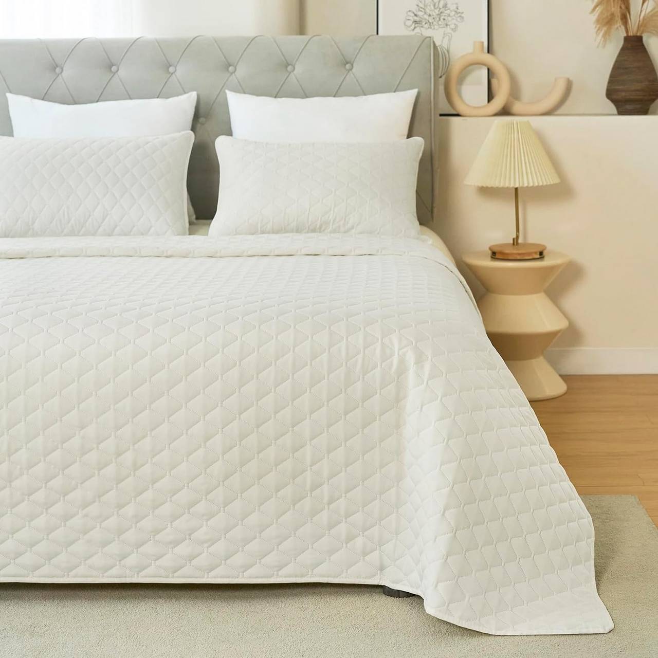 WOLTUCopriletto con 2 Fodere per Cuscini 50X70cm, 3 Pezzi, Coperta Leggera da Lancio