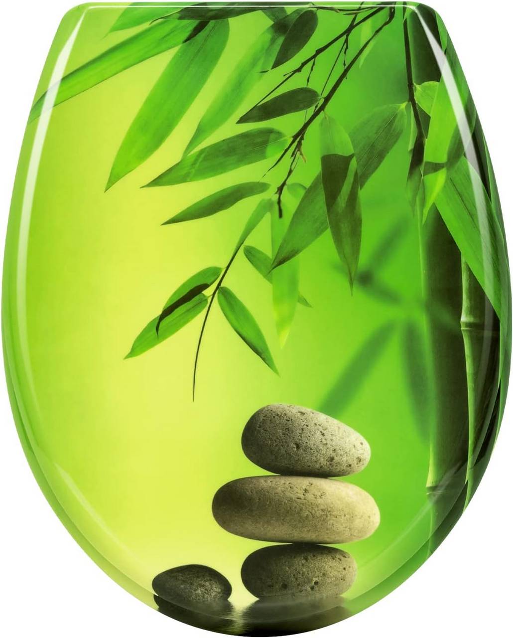 WOLTUSedile del WC Duroplast Energy Stone con Meccanismo Soft-Close Bambù Verde