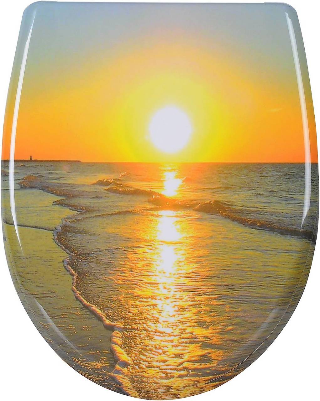 WOLTUSedile del WC in Duroplast Sunrise con Meccanismo di Chiusura Soft-Close e Chiusura Rapida