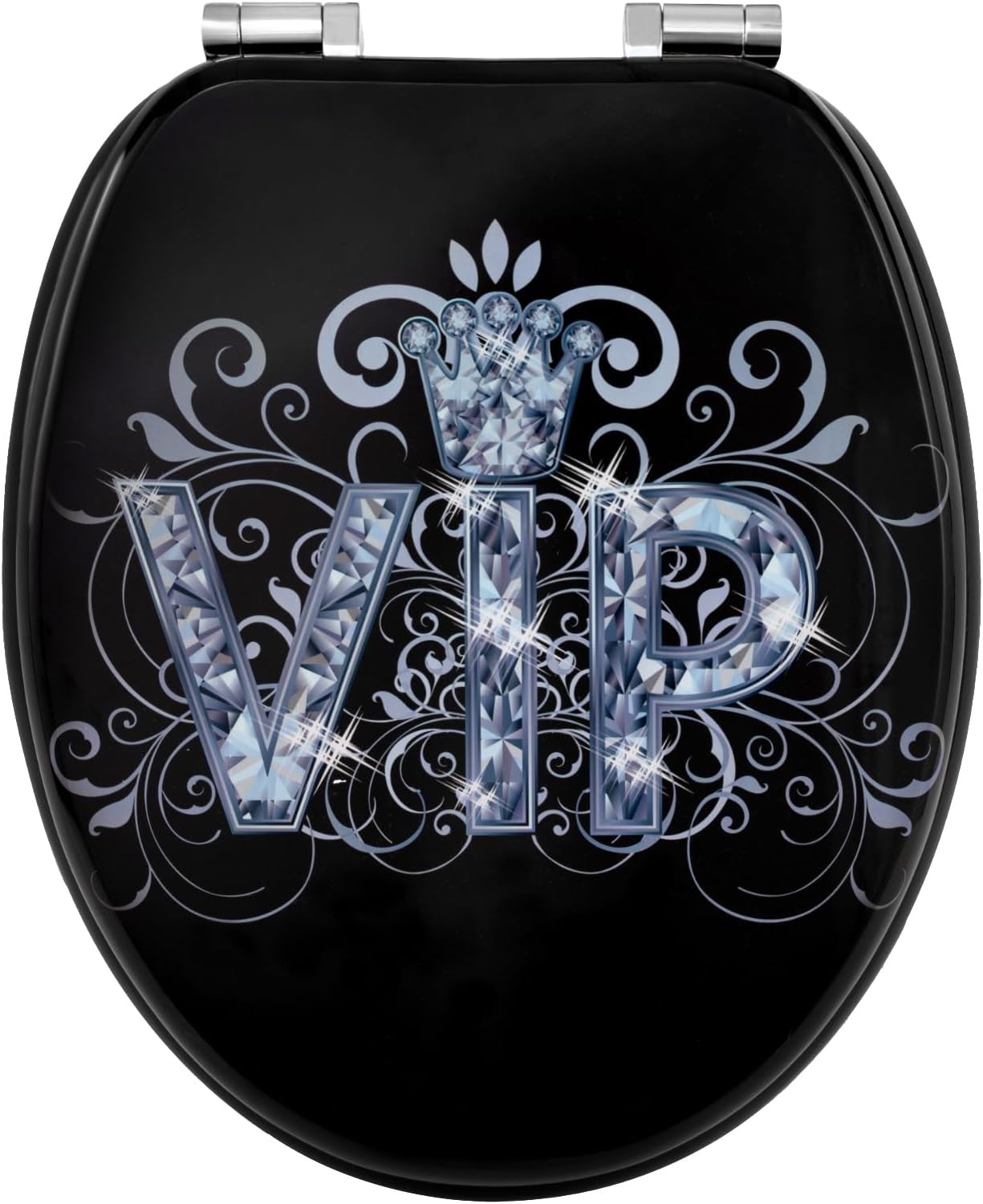 WOLTUSedile del WC Sedile del WC con Meccanismo Soft-Close, Anima in Legno MDF, Cerniera Soft-Close