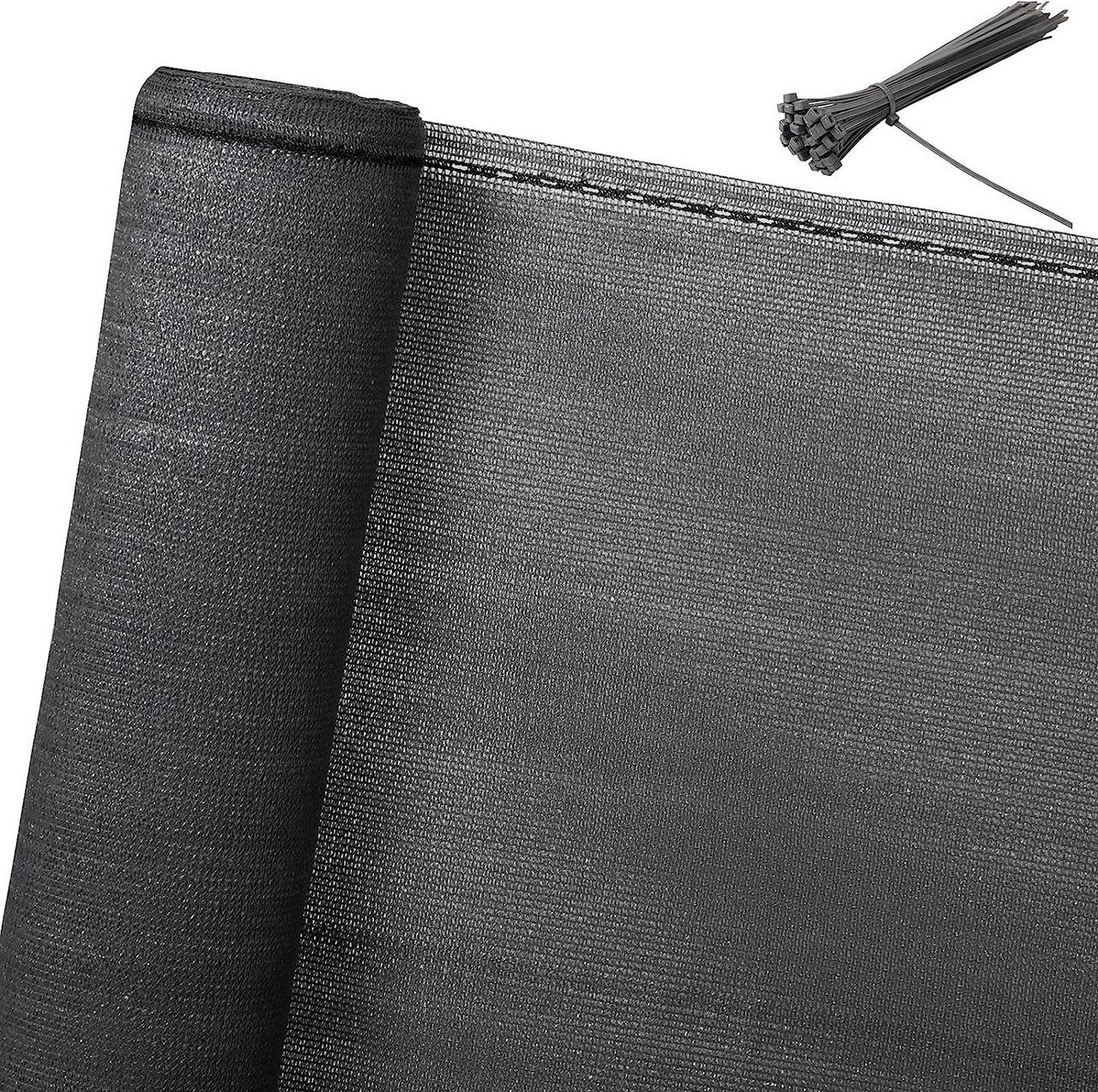 WOLTUSchermo di Recinzione Schermo di Privacy a Rete Ombreggiante con Fascette, Antracite