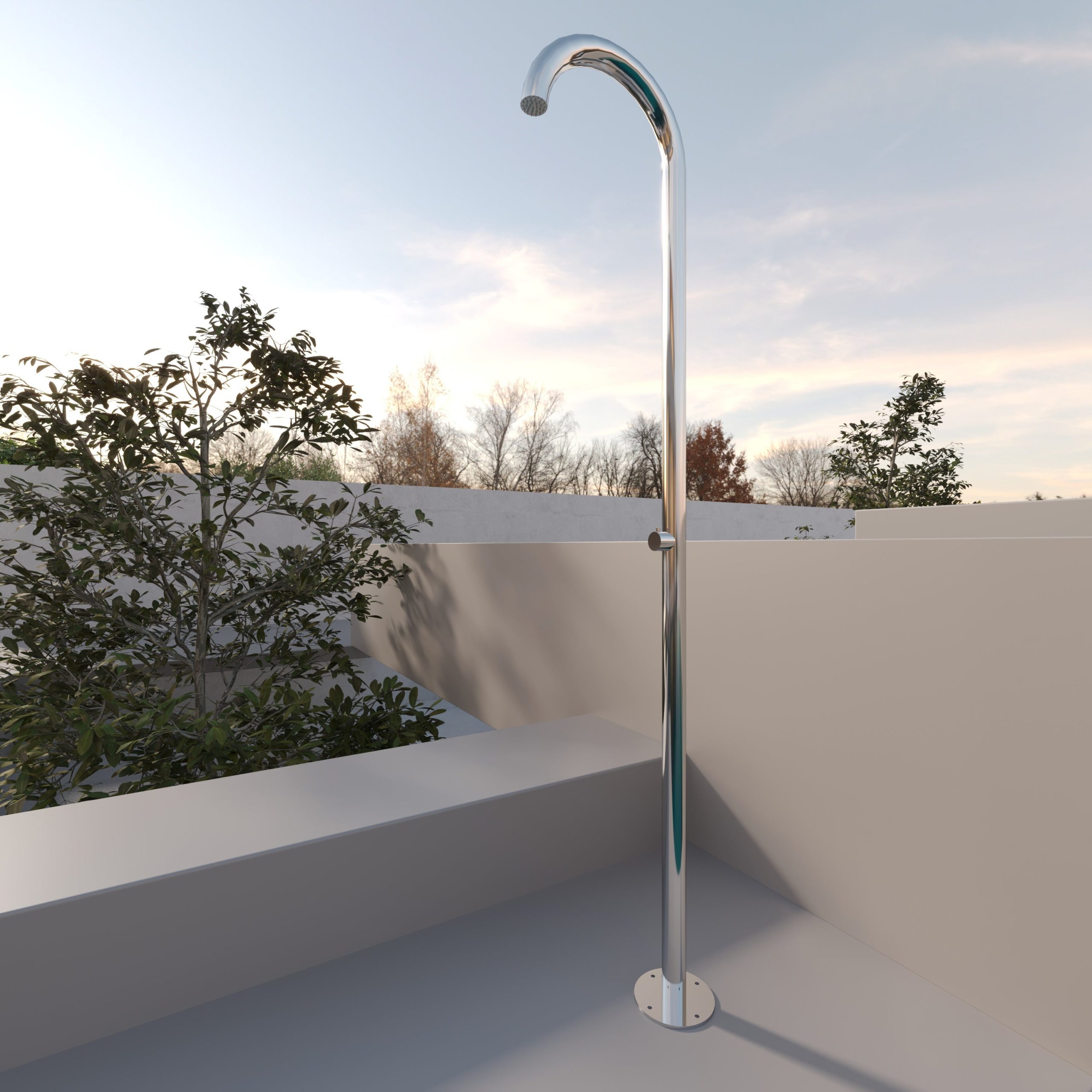 Colonna Doccia Per Esterno in Acciaio Inox - Zoe