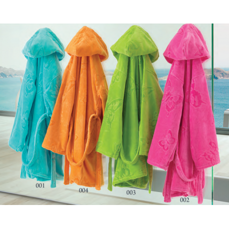 accappatoio corto carrara antille con cappuccio