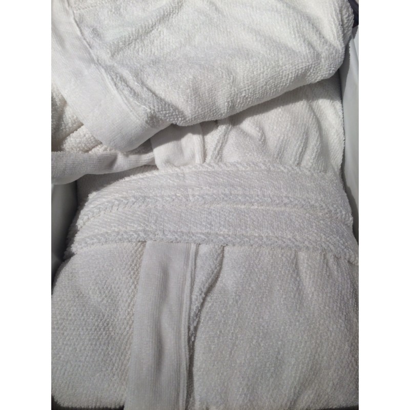 Accappatoio spugna con cappuccio Jolie Firenze Sunrise bianco