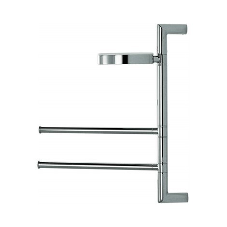 Accessoire de salle de bain mural avec porte-savon, 2 porte-serviettes chromés - Planets, Colombo Design