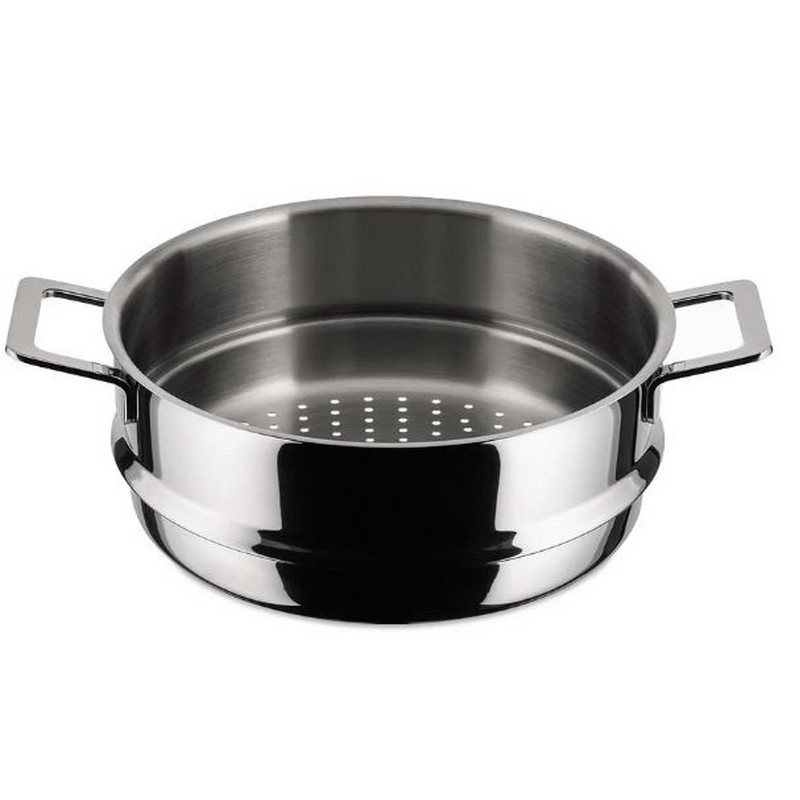 ALESSI POTS&PANS CESTELLO PER COTTURE A VAPORE IN ACCIAIO 18/10