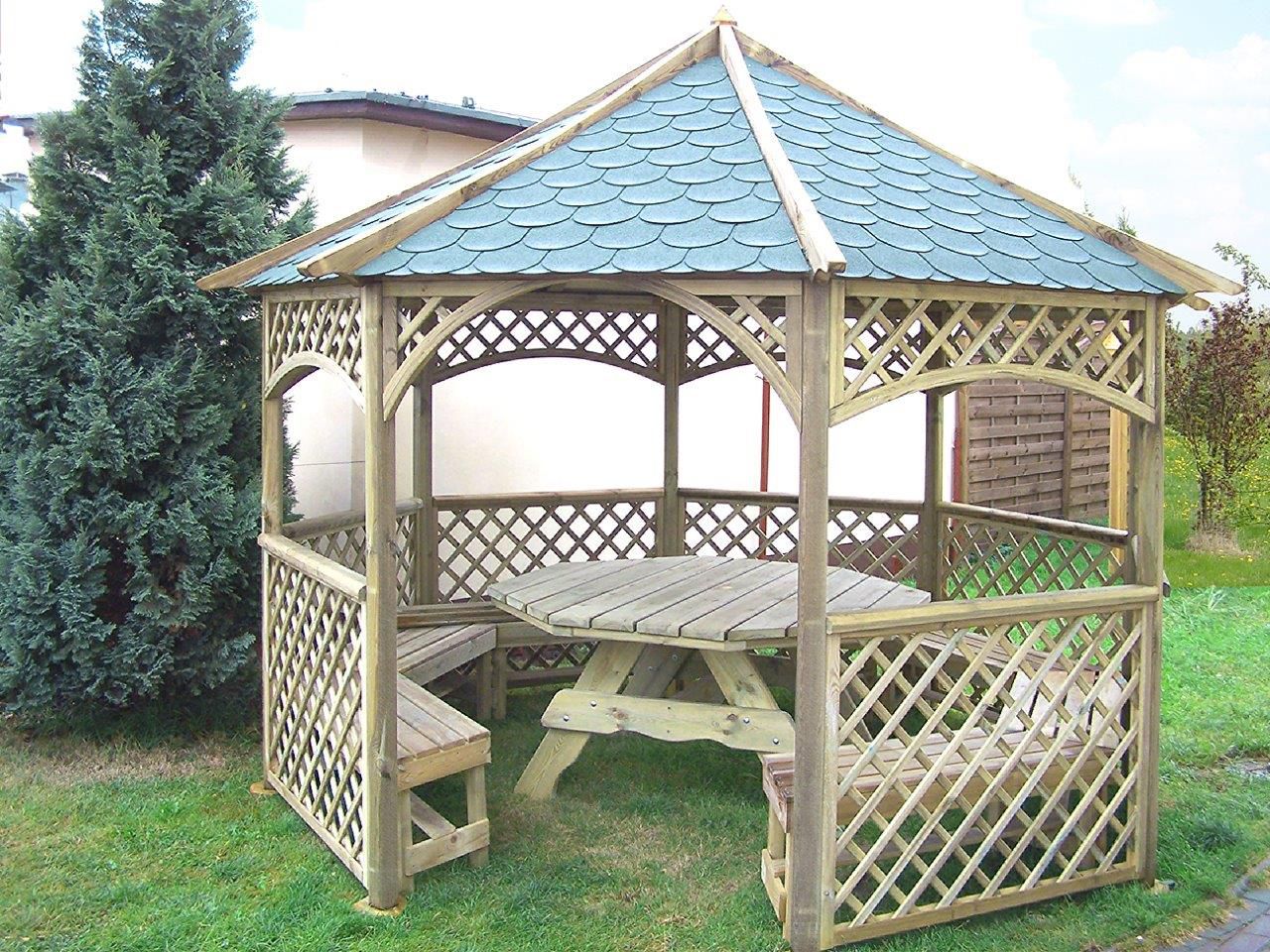 Gazebo in legno "Vitalba" - Ø 350 cm