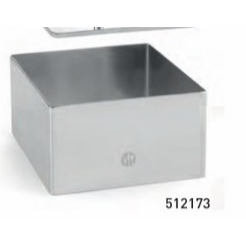 ANELLO IMPIATTAMENTO QUADRATO 8x8 cm. H. 4,5 cm. HENDI