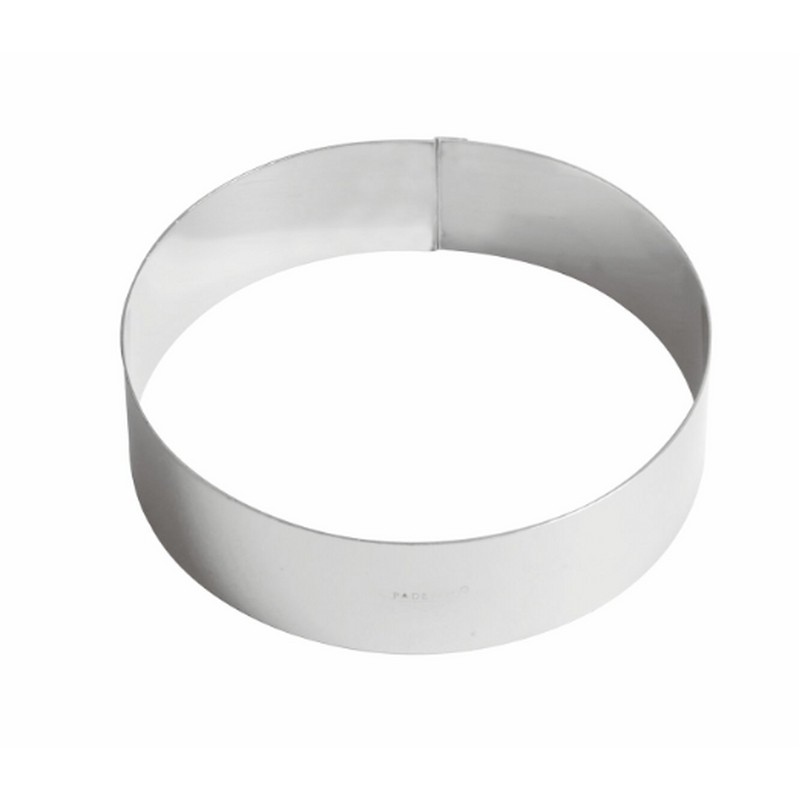 ANELLO PER MOUSSE CM. 16 PASTICCERIA INOX PADERNO