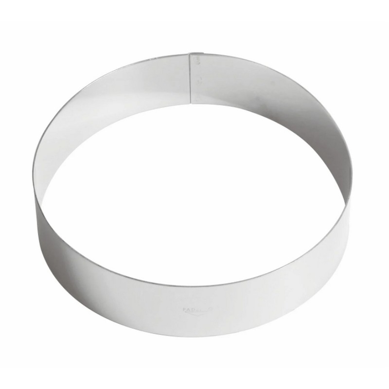 ANELLO PER TORTE CM. 20 H 4,5 INOX PADERNO