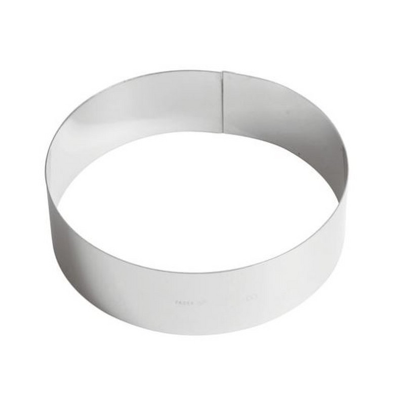 ANELLO PER TORTE GELATO CM. 20 H 6 INOX PADERNO